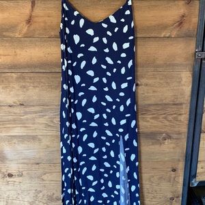 Reformation slip style dress with slit